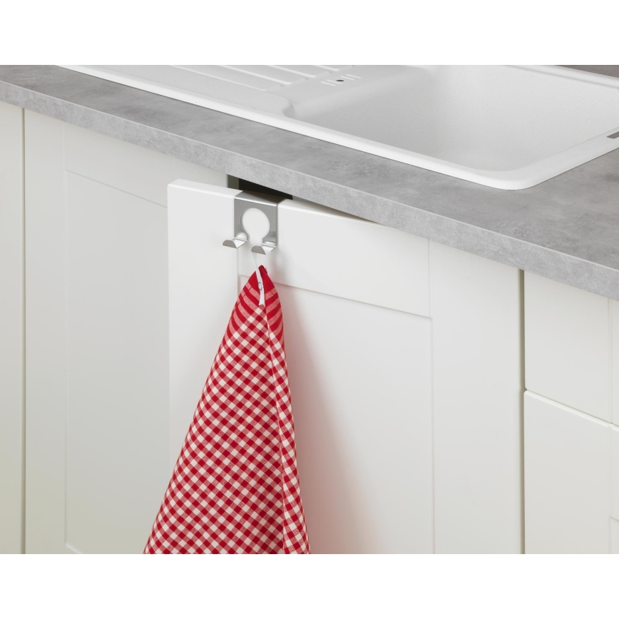 WENKO 8411100 - Haak 5 x 5 cm, roestvrij staal/zilverkleurig