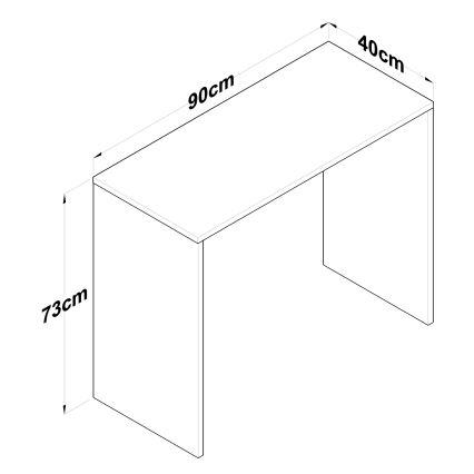 werk tafel RANI 90x73 cm bruin