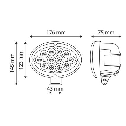 Werklamp CREE LED/36W/10-30V IP67 6000K