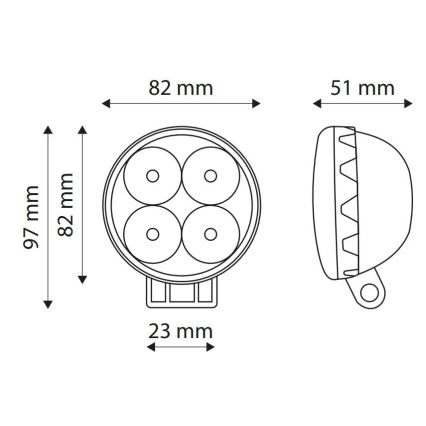 Werklamp EPISTAR LED/12W/10-30V IP67 6000K