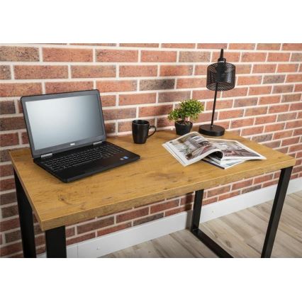 Werktafel BLAT 140x60 cm zwart/bruin