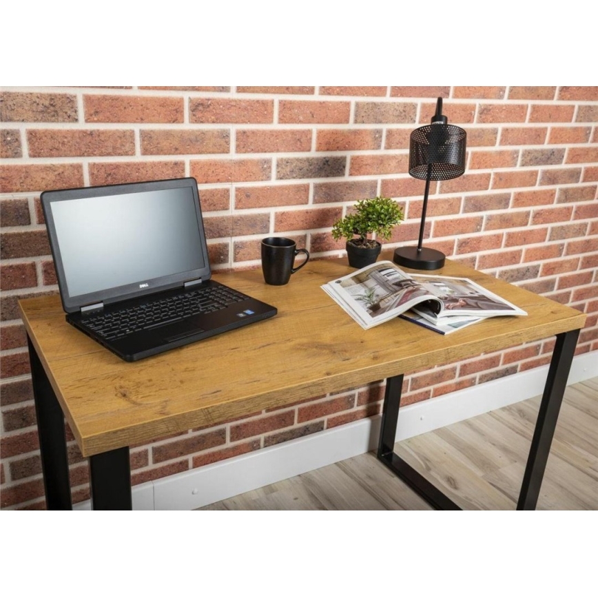 Werktafel BLAT 140x60 cm zwart/bruin