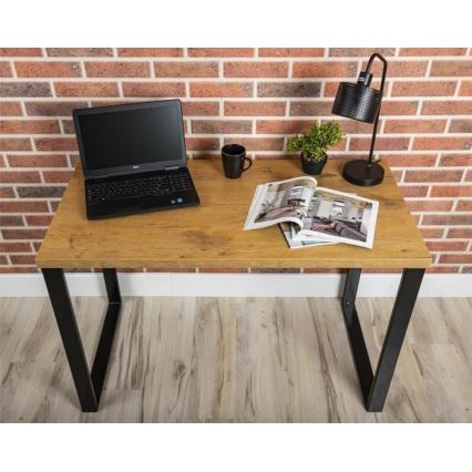 Werktafel BLAT 140x60 cm zwart/bruin