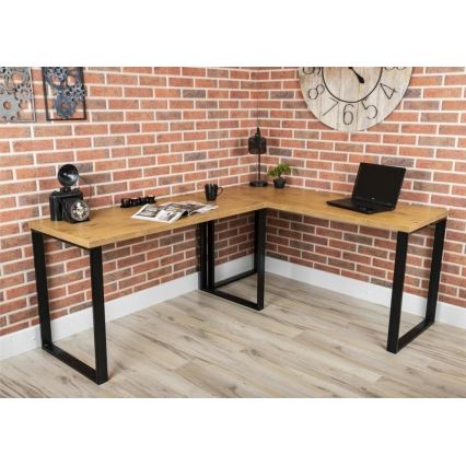 Werktafel BLAT 140x60 cm zwart/bruin