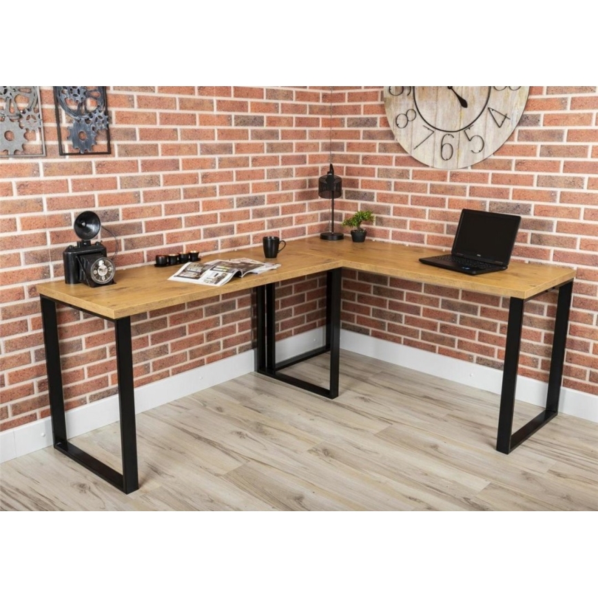 Werktafel BLAT 140x60 cm zwart/bruin