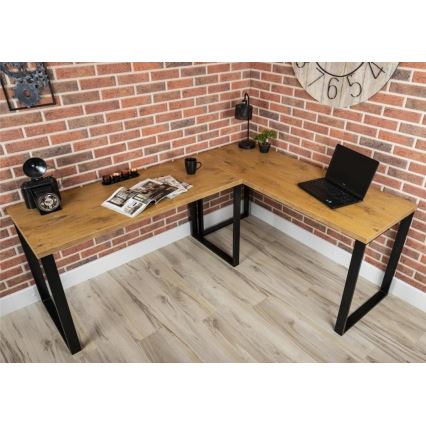 Werktafel BLAT 140x60 cm zwart/bruin