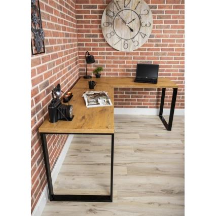 Werktafel BLAT 140x60 cm zwart/bruin