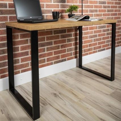 Werktafel BLAT 140x60 cm zwart/bruin