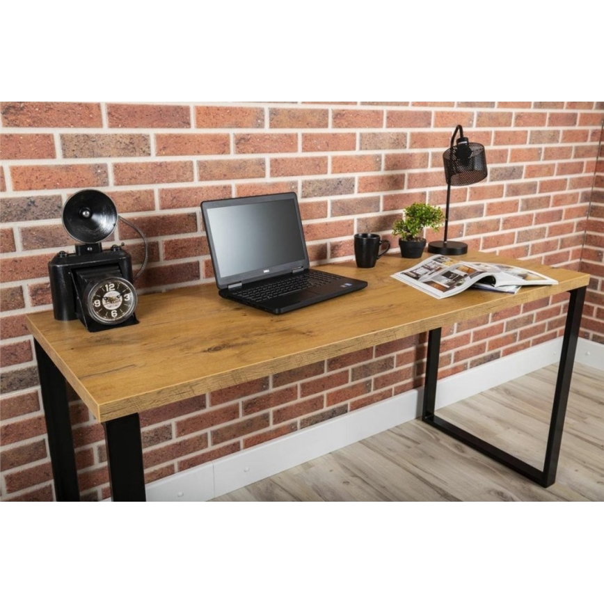 Werktafel BLAT 140x60 cm zwart/bruin