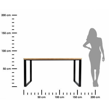 Werktafel BLAT 140x60 cm zwart/bruin