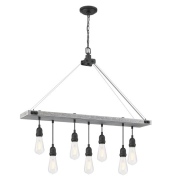 Westinghouse 6116440 - Kroonluchter met ketting ASHWOOD 7xE27/60W/230V