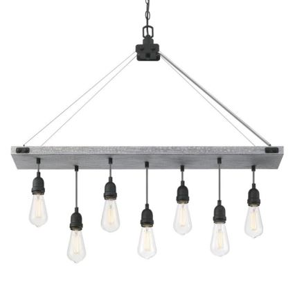 Westinghouse 6116440 - Kroonluchter met ketting ASHWOOD 7xE27/60W/230V