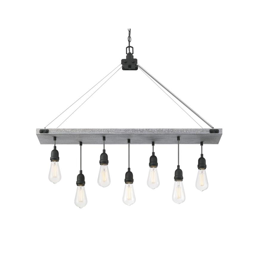Westinghouse 6116440 - Kroonluchter met ketting ASHWOOD 7xE27/60W/230V