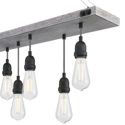 Westinghouse 6116440 - Kroonluchter met ketting ASHWOOD 7xE27/60W/230V