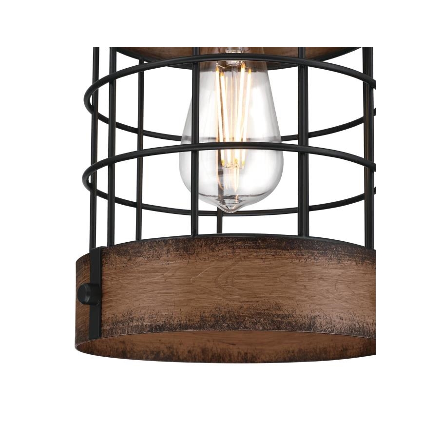 Westinghouse 61179 - Hanglamp aan een koord LANGSTON 1xE27/60W/230V barnwood