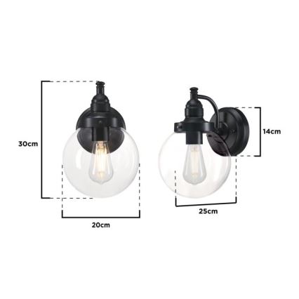Westinghouse 61239 - Buiten wandlamp EDDYSTONE 1xE27/60W/230V IP44