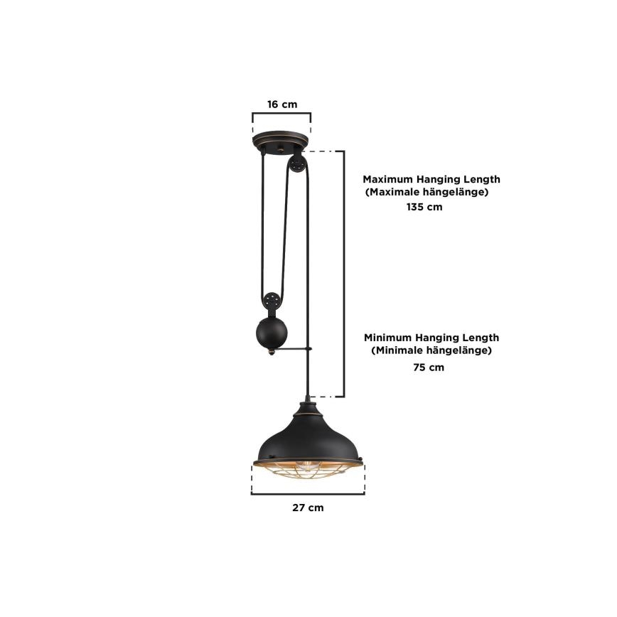 Westinghouse 61249 - Hanglamp aan een koord CHAVES 1xE27/60W/230V