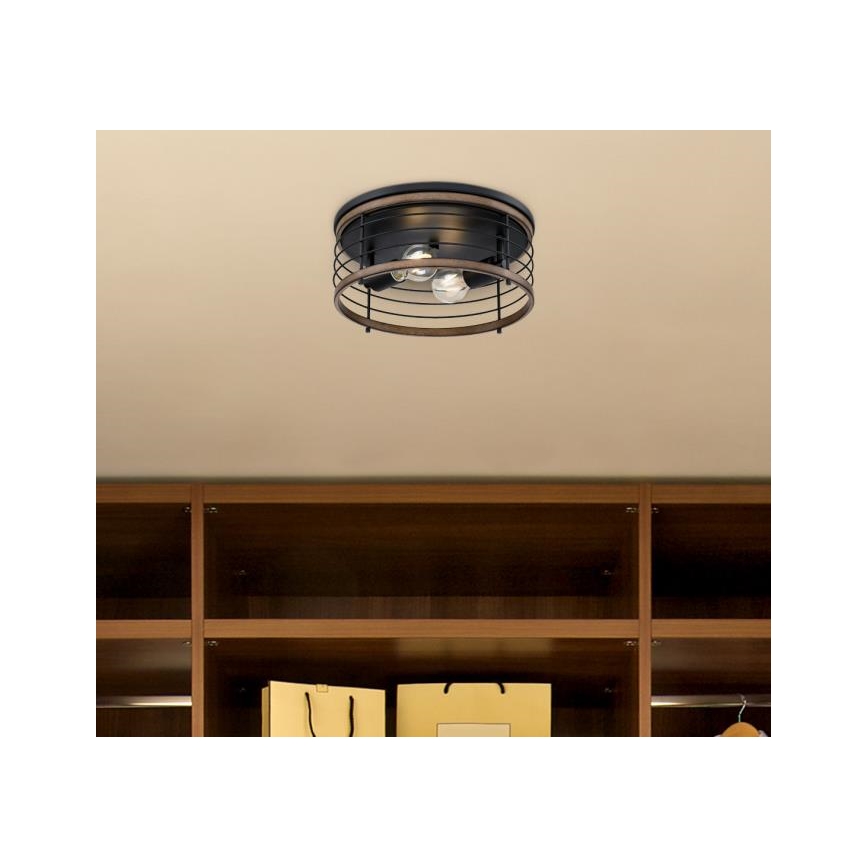 Westinghouse 61250 - Plafondlamp ACKTON 2xE27/60W/230V barnwood