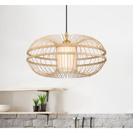Westinghouse 61255 - Hanglamp met kabel TULCEA 1xE27/60W/230V Ø 50 cm bamboe