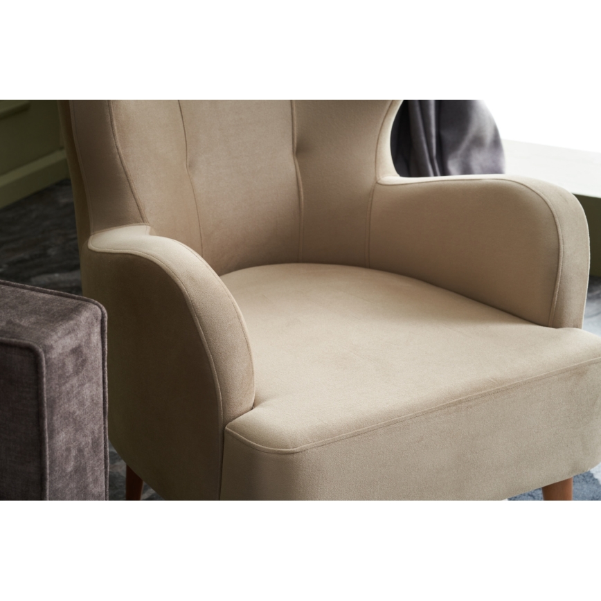 Wingbackfauteuil NEKO crème