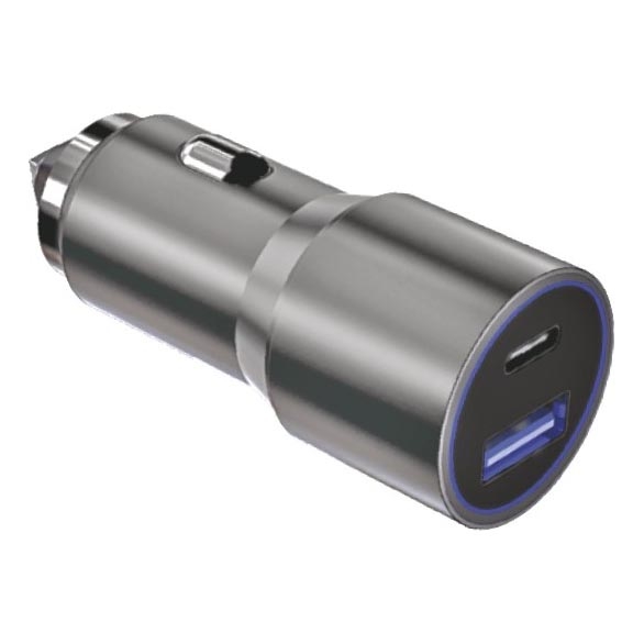 Winner Group - Autolader 1xUSB-C + 1xUSB-A Power Delivery 58,5W zilver