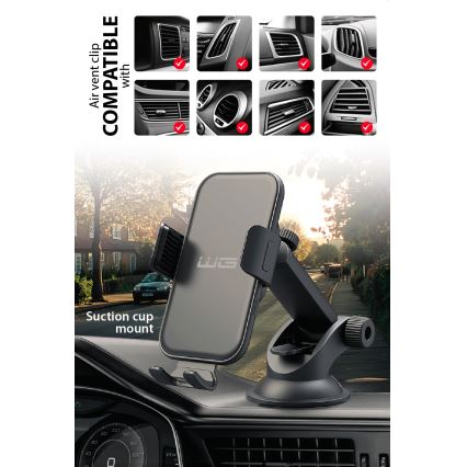 Winner Group - Draadloze oplader en houder voor auto 15W
