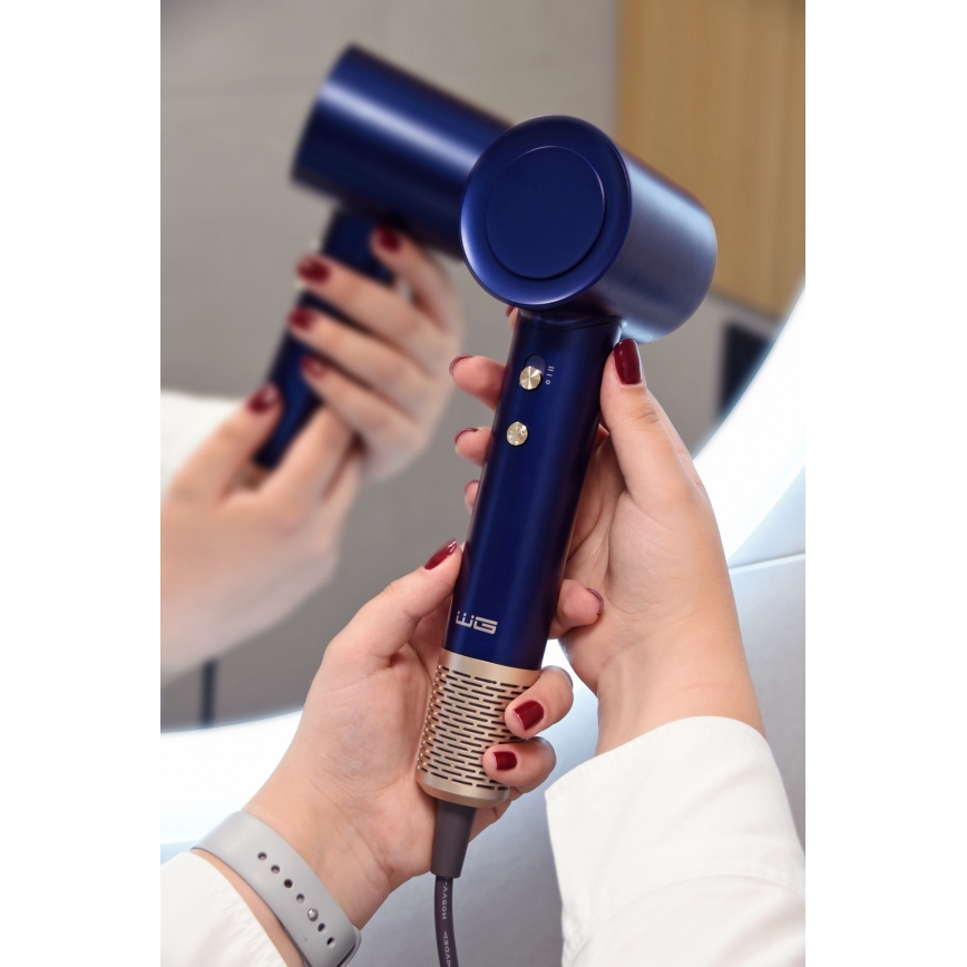 Winner Group - Haardroger met ionisator Elegance Air 1600W/230V blauw SCHUKO