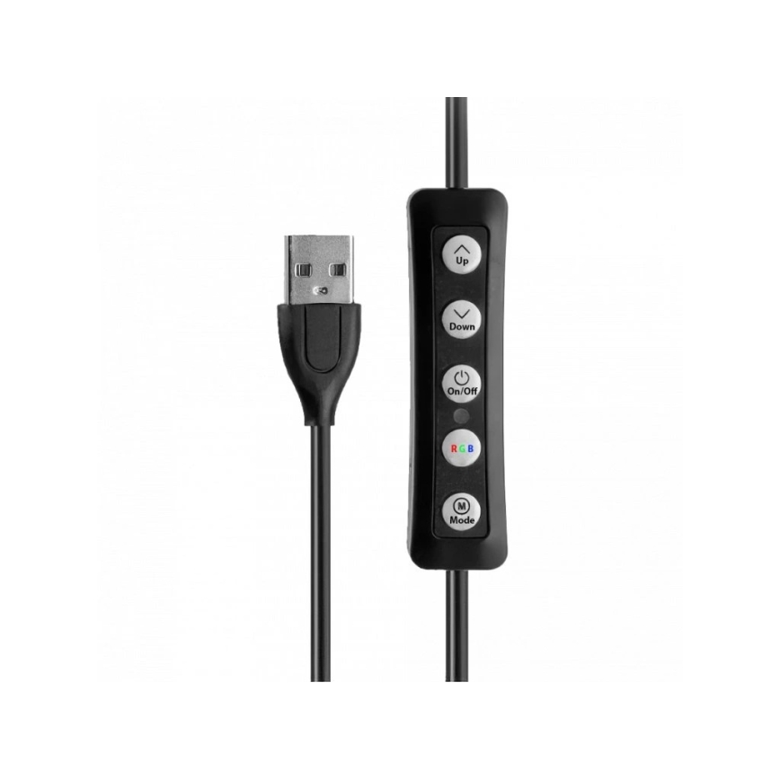 Winner Group - LED RGB dimbare vloerlamp met statief en houder voor vloggen LED/10W/5V