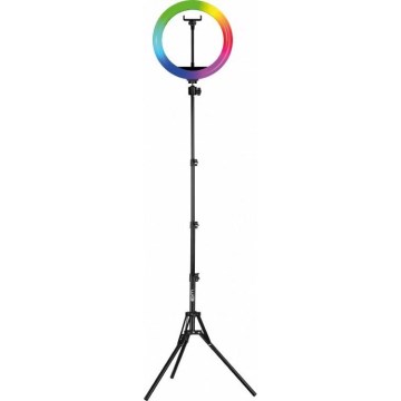 Winner Group - LED RGB dimbare vloerlamp met statief en houder voor vloggen LED/10W/5V