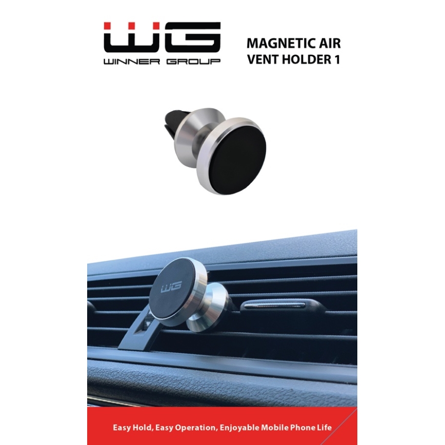 Winner Group - Magnetische autotelefoonhouder zilver