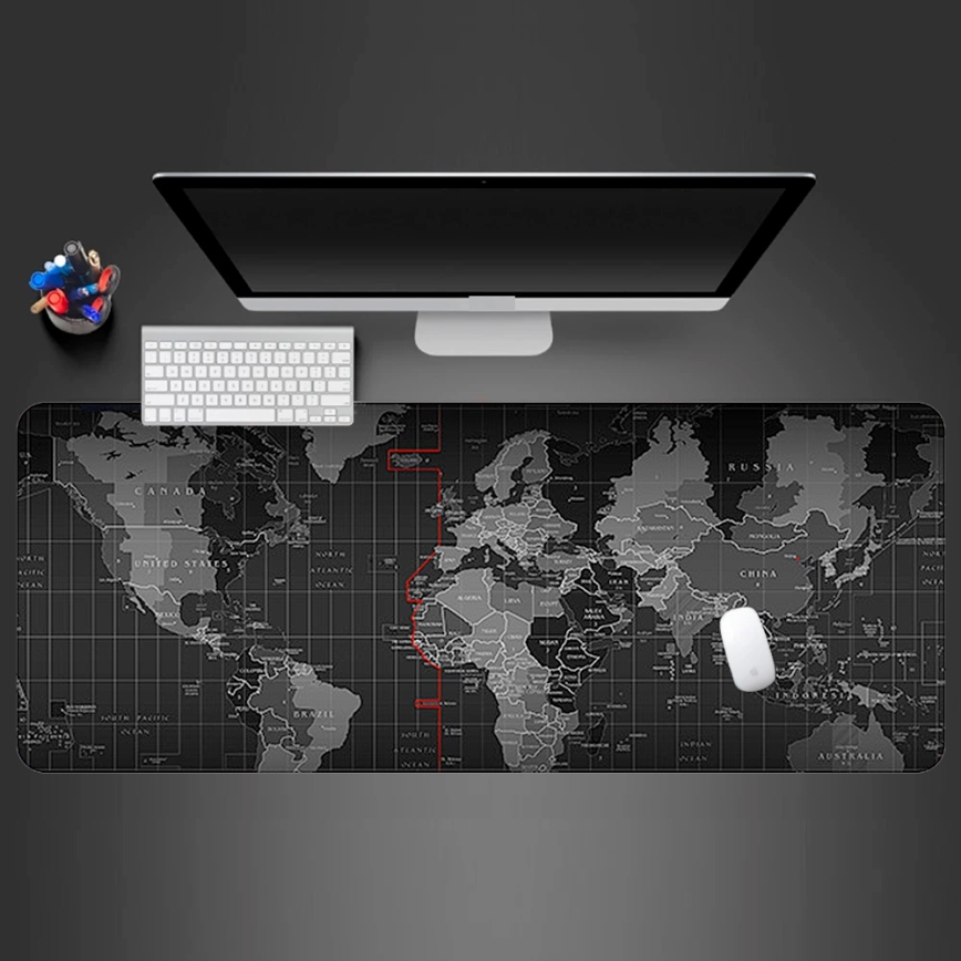 Winner Group - Mat voor toetsenbord en muis 30x75 cm wereld