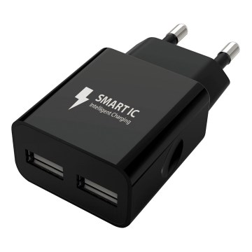 Winner Group - Oplaadadapter 2xUSB-A 12W zwart