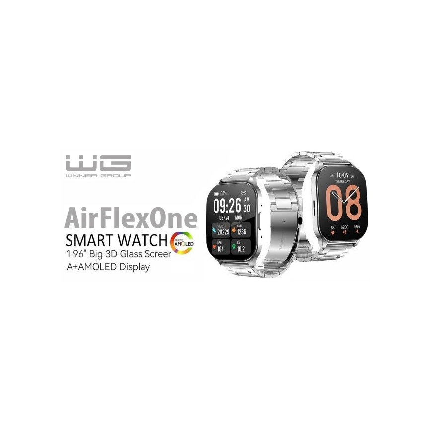 Winner Group - Smart horloge AirFlexOn 300 mAh IP68 zilver