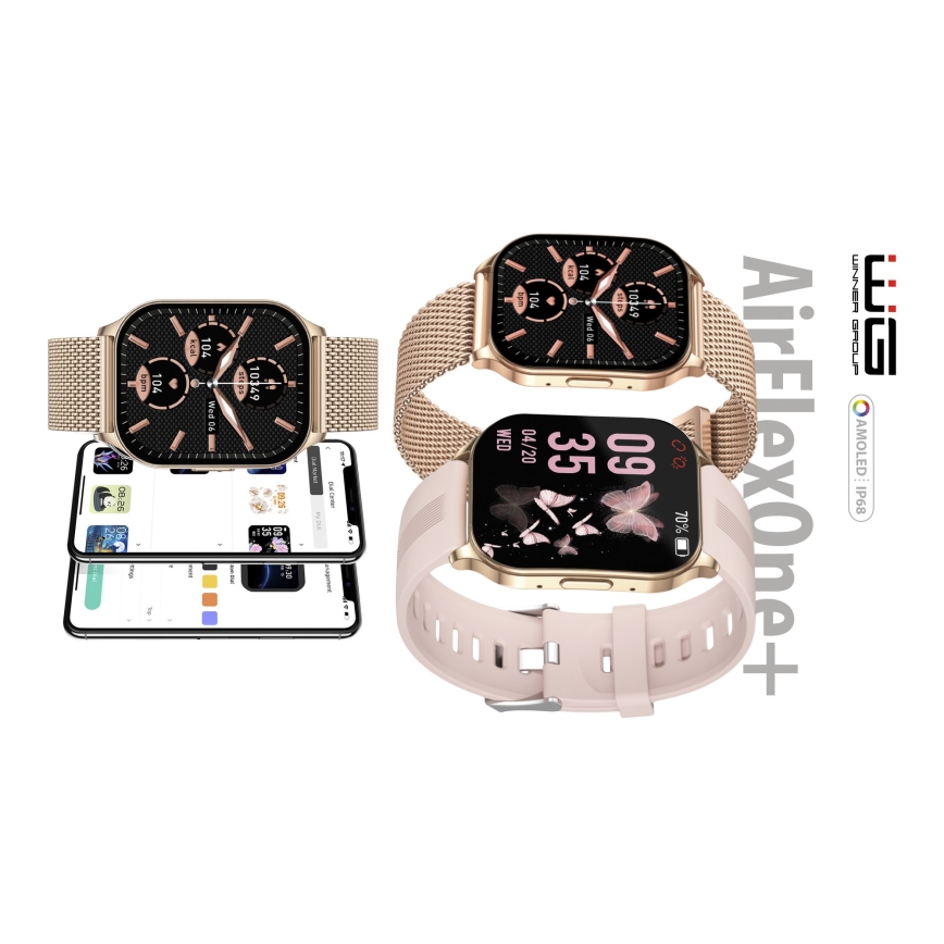 Winner Group - Smart horloge AirFlexOne+ 300 mAh IP68 goud