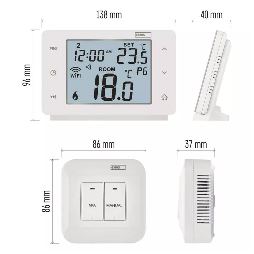 Wireless digitaal thermostaat GoSmart 230V/16A Wi-FI Tuya