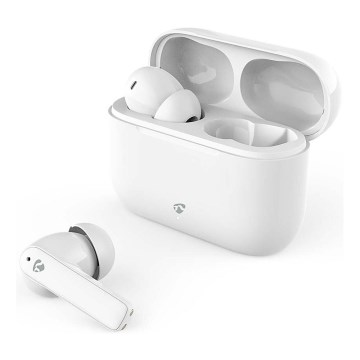 Wireless earphones met ENC IPX4 wit