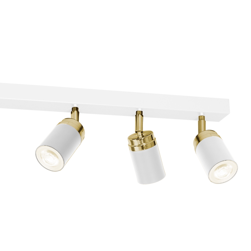 Wit Goudkleurige Spot Verlichting RENO 6x GU10 / 60W / 230V