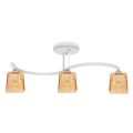 Wit Oranje Opbouw plafondlamp SANTOS 3x E27 / 60W / 230V