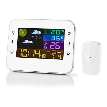 Wit weerstation met LCD display 230V