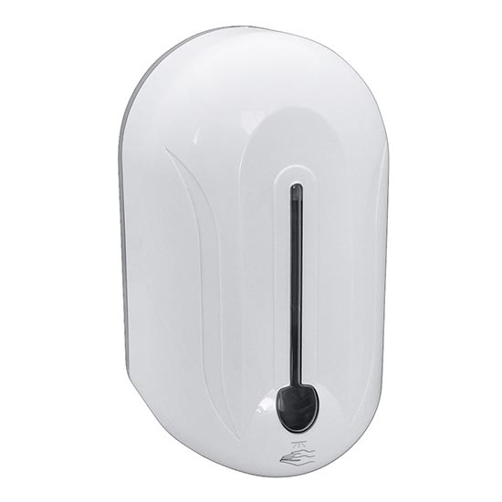 Witte dispenser voor desinfectiemiddel 14x23,5 cm