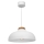 Witte Hanglamp BURGOS 1x E27 / 60W / 230V