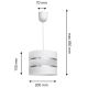 Witte Hanglamp HELEN 1x E27 / 60W / 230V