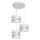 Witte Hanglamp HELEN 3x E27 / 60W / 230V
