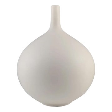 Witte keramische vaas, 24 cm