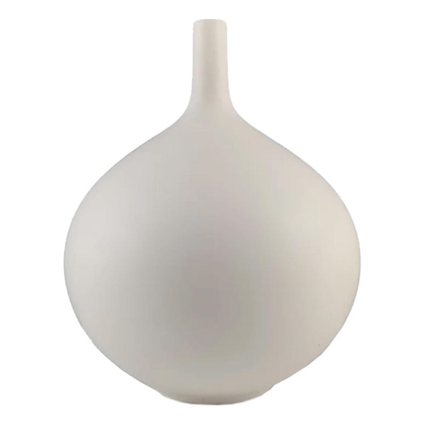 Witte keramische vaas, 24 cm