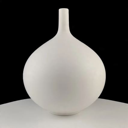 Witte keramische vaas, 24 cm