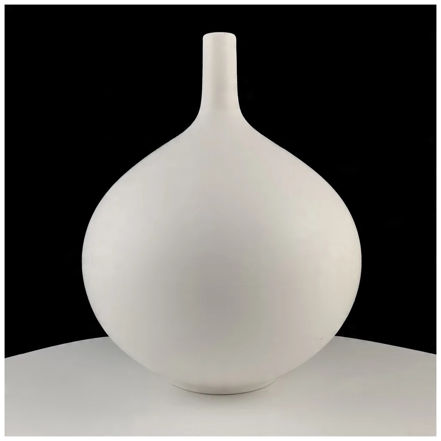 Witte keramische vaas, 24 cm