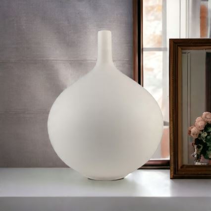 Witte keramische vaas, 24 cm