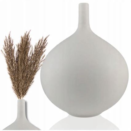Witte keramische vaas, 24 cm