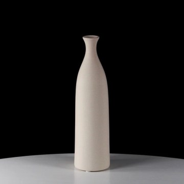 Witte keramische vaas 33 cm